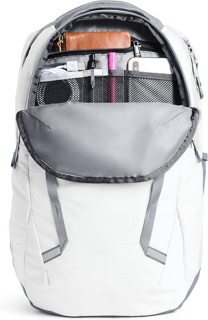 The North Face Women's Vault Everyday Laptop Backpack, TNF White Metallic Melange/Mid Grey, One Size
