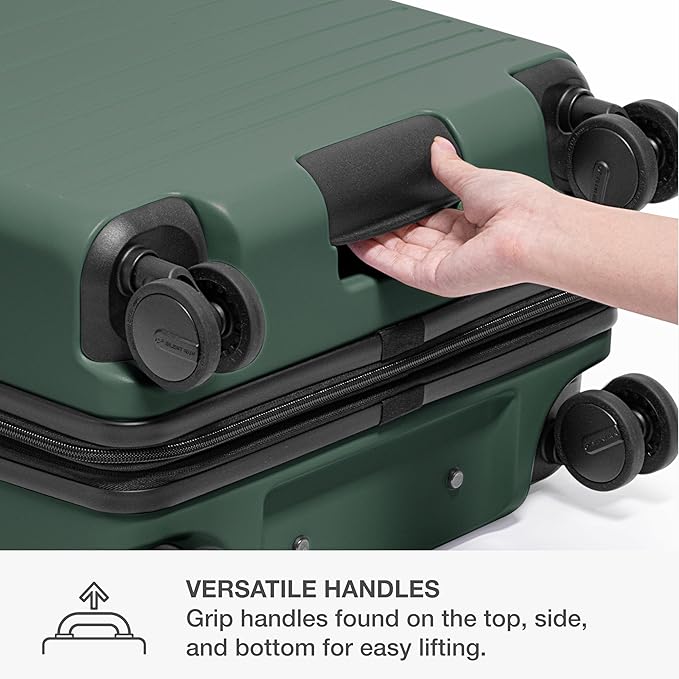 Traveler's Choice Markham Hardside Expandable Luggage with Hinomoto Spinner Wheels, 30-Inch Large, Green