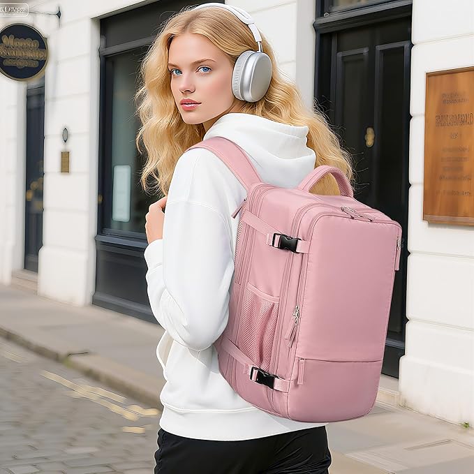 Large Travel Backpack for Women, 40L Carry On Backpack, 17 Inch Laptop Waterproof Backpack, College Bookbag, Backpack for Women, as Person Item Flight Approved