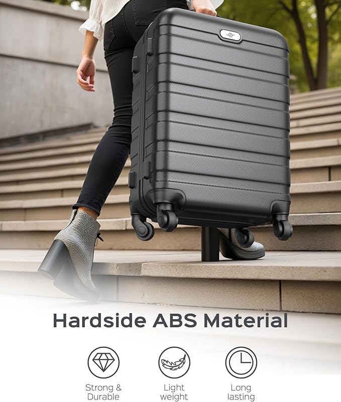 Suitour Luggage Sets 5 Piece Hardshell Suitcases with Spinner Wheels TSA Lock, Lightweight ABS Carry On Suitcase Set for Travel Business
