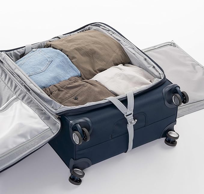 Samsonite Elevation Plus 30-Inch Large Checked Luggage - Expandable Softside Spinner Suitcase - Midnight Blue
