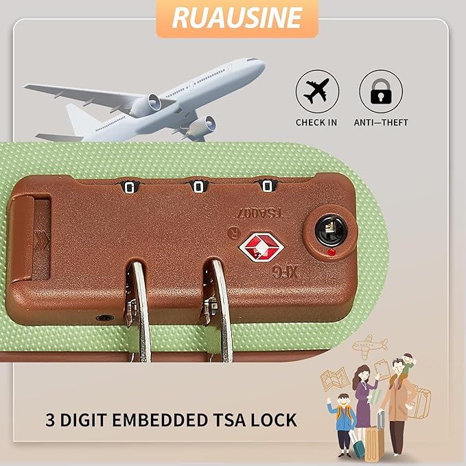 Carry on Luggage Airline Approved, Hardside Carry-on Suitcase with Spinner Wheels, Hard Shell Lightweight Small Travel Luggage with TSA Lock (Green)