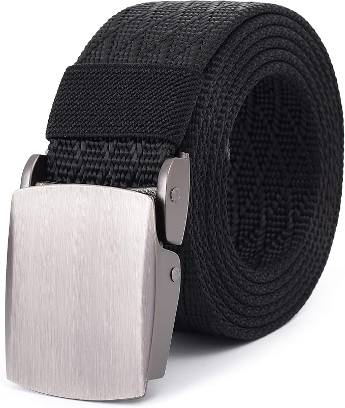 Mile High Life Nylon Web Belt Outdoor Military Belt With TSA Safe Plastic Buckle Belt
