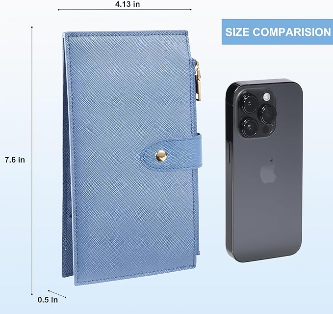 Travelambo RFID Wallet Women Large Size Bifold Multi Card Wallet Case with Zipper Pocke Credit Card Holder for Women