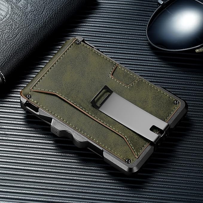 furid Smart Wallet For Men Slim: Rfid Minimalist Pop Up Wallets with Money Clip Metal Credit Card Holder - Gifts for Husband Father at Birthday Anniversary