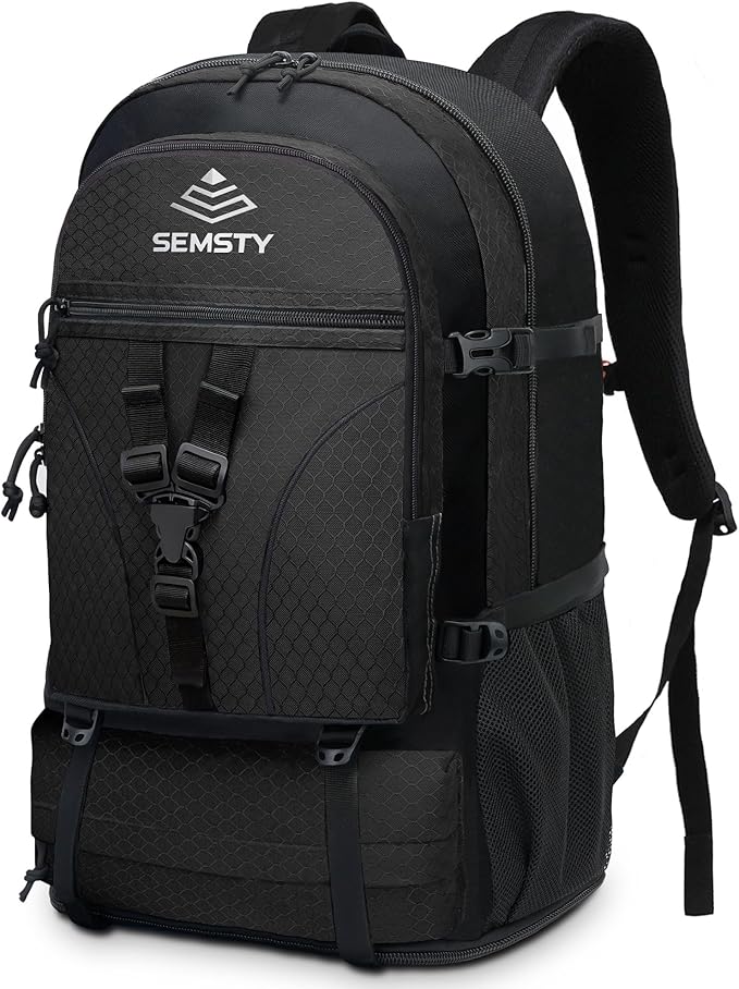 40L/50L Expandable Hiking Backpack for Men and Women, Travel Camping Backpack Flight Approved