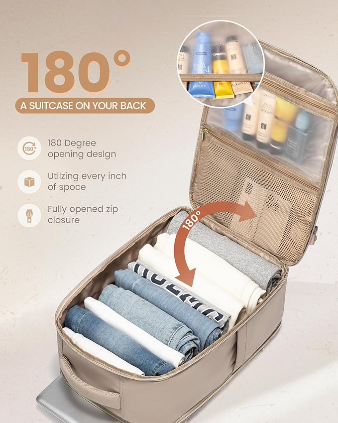 LOVEVOOK Travel Backpack Carry on Flight Approved 50L,Waterproof TSA Travel Essentials Personal Item Backpack for Women Men,Large Carry on Luggage Suitcase Travel Bag for Airplane with 3 Packing Cubes