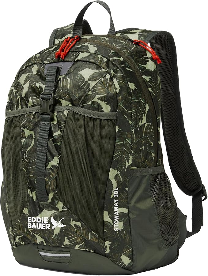 Eddie Bauer Stowaway Packable Backpack | Travel | Outdoor | Lightweight | Foldable | Durable | Ripstop Polyester | 30L - Dark Loden