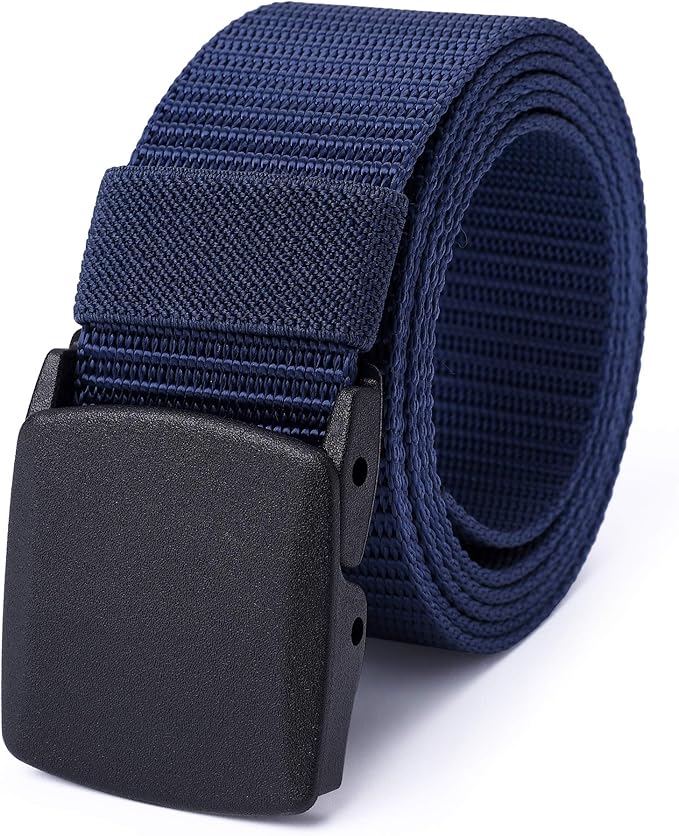 Mile High Life Nylon Web Belt Outdoor Military Belt With TSA Safe Plastic Buckle Belt