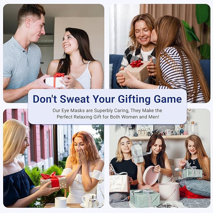 Self Care Gifts for Women: Cooling Eye Mask for Eye Care - Fsa Eligible Items Migraines Headache Relief Ice Pack Mask Products - Cold Compress for Puffy Eyes - Relaxing Mothers Day Gifts (Pink)