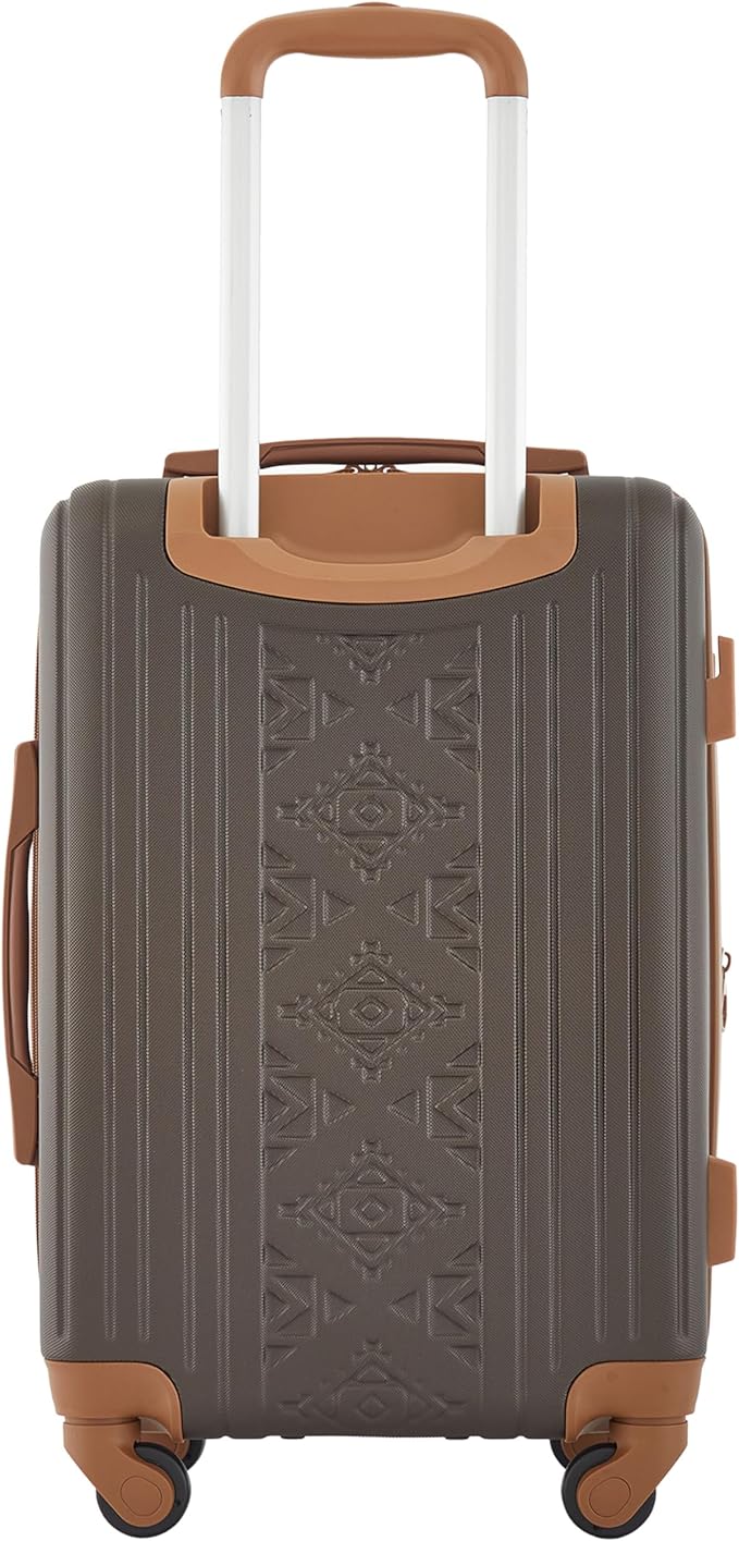 Wrangler 22" and 18" Heartland 2-Piece Carry-On Luggage Set, Chocolate