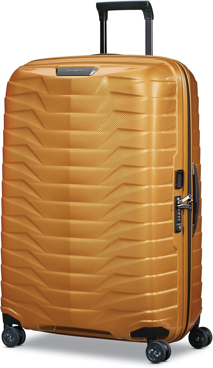 Samsonite Proxis Large Hardside Luggage with Dual Spinner Wheels - Innovative Roxkin™ Lightweight Shell With Ultimate Durability- Includes TSA Lock, Ergonomic Telescoping Handle - Honey Gold