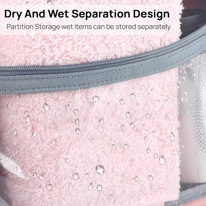 Etercycle Toiletry Bag for Women Men, Waterproof Hanging Toiletry Bags for Traveling, Portable Foldable Travel Wash bag with Hanging Hook, Shaving Bag for Bathroom Shower