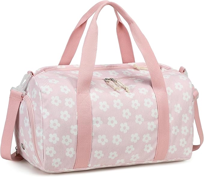 BLUBOON Duffle Bag Girls Kids Cute Gym Bag with Shoes Compartment & Wet Separation Waterproof Sports Overnight Travel Bag