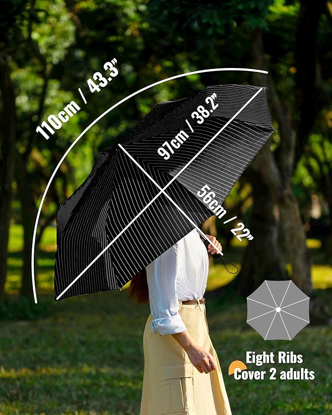 Travel Compact Umbrella Windproof - Portable Automatic for Rain, Folding Umbrella for Men and Women, Portable 210T Fabric