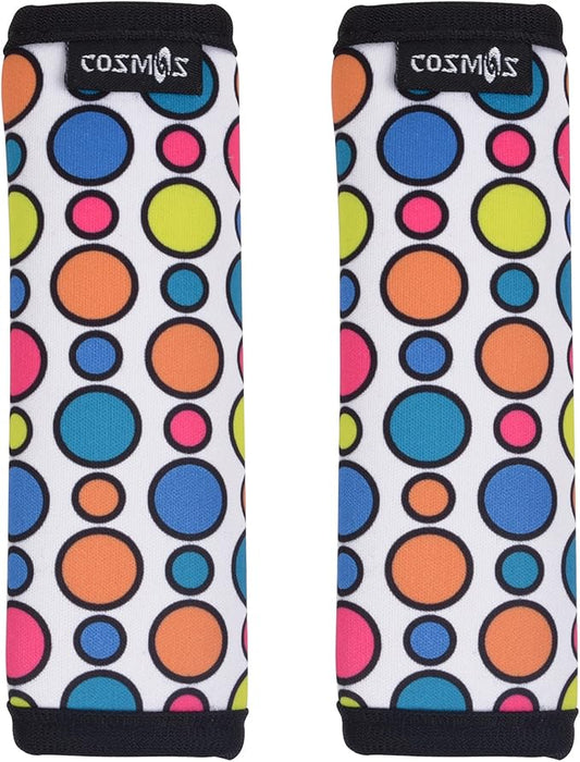 Cosmos 2 Pcs Luggage Handle Wraps Soft Neoprene Grip Handle Cover Detachable Luggage Identifier for Luggage Suitcase Travel Bag Trolley Case Travel Accessories (Polka Dot Pattern)