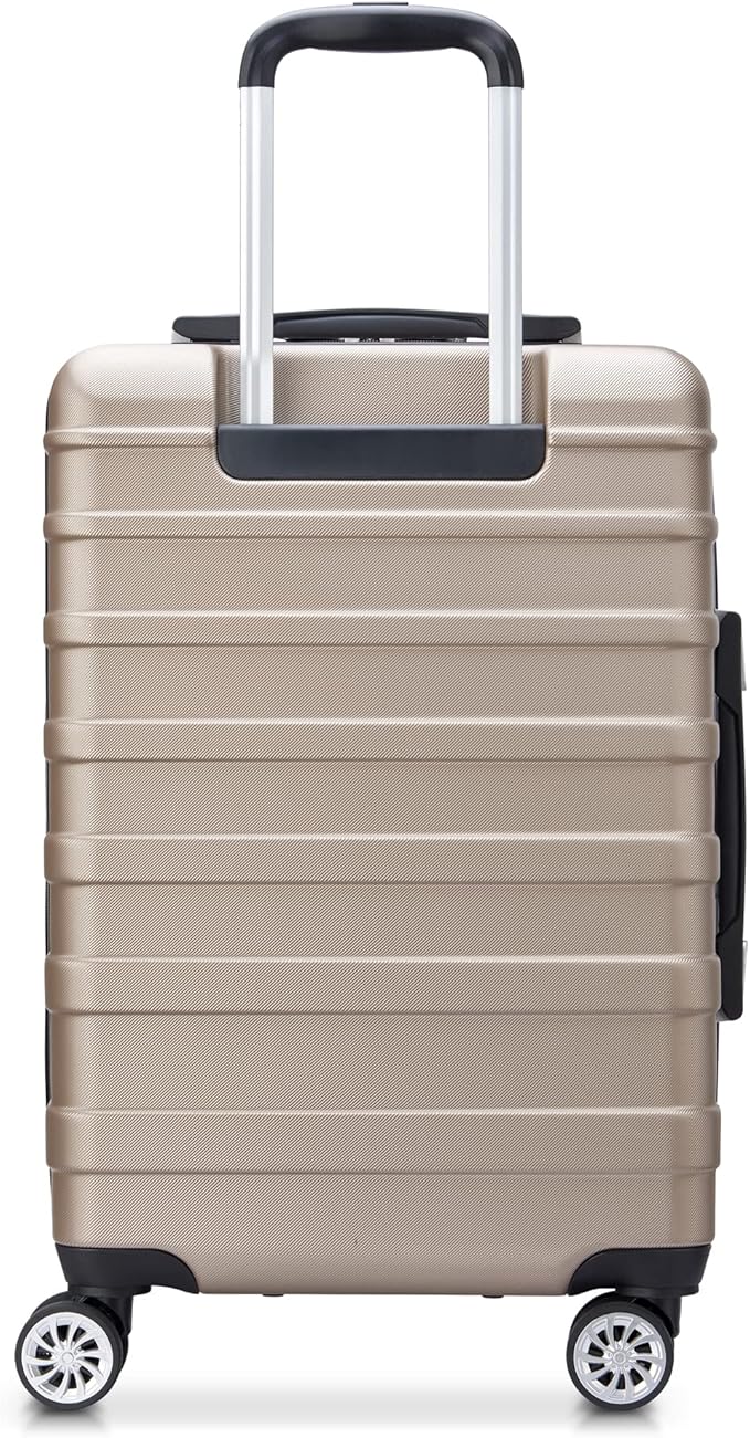 DELSEY PARIS Margot Hardside 3-Piece Set, Expandable Luggage with 4 Spinner Wheels, Lightweight Suitcase, 21" Carry-On, 24" Checked Medium, 28" Checked Large, Gold