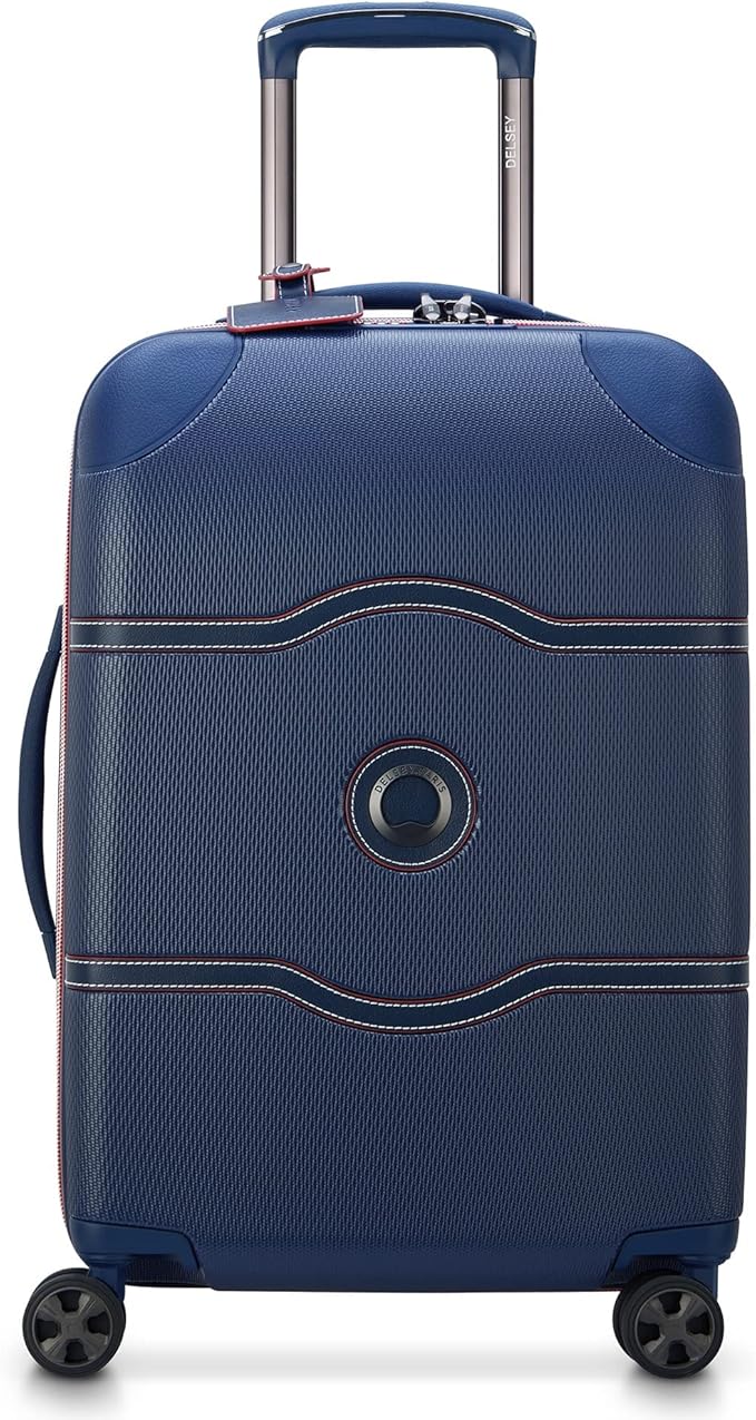 DELSEY PARIS Chatelet Air 2.0 Hardside Luggage with Spinner Wheels, Navy, Carry on Plus 20 Inch