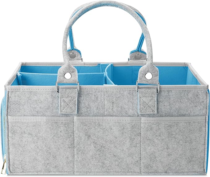Mr. Pen- Baby Diaper Caddy Organizer, Blue Inside, Diaper Organizer, Car Diaper Caddy
