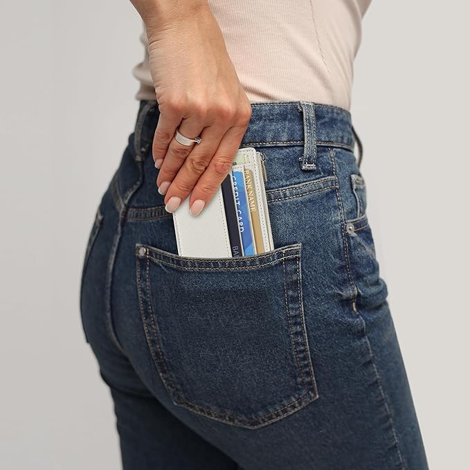 Sodsay Card Case Slim Front Pocket Wallet for Women Credit Card Holder with Keychain | Slim, Front Pocket, Credit Card Holder, with Keychain