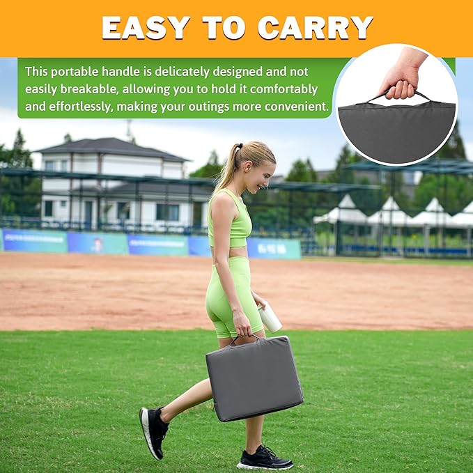 FASTMOMENT 2 Pcs Stadium Seat Cushions Water-Repellent Bleacher Seat Cushions Indoor & Outdoor Seat Cushion for Bleachers Portable Stadium Cushion for Sports Events, Office Chairs, Beaches