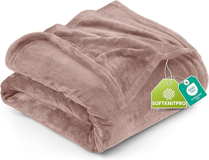 Utopia Bedding Fleece Blanket Twin Size Rose Pink (60x80 Inches) Ultra Soft Warm Lightweight Microfiber Breathable Anti-Static Cozy Winter Bed Blanket, All-Season Home Decor Gift for Men & Women