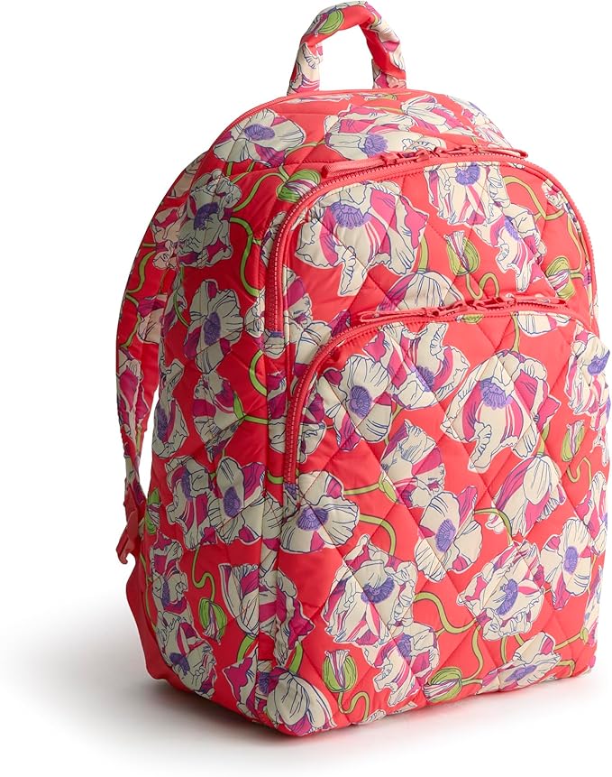 Vera Bradley Women's Featherweight Westover Hybrid Backpack, Swirling Poppies, One Size