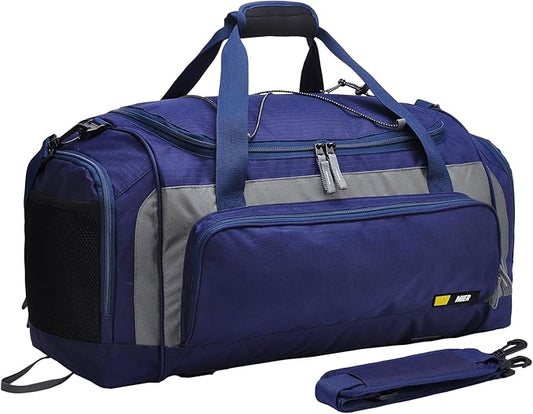 MIER Large Gym Bag for Men Sports Duffle Bag with Shoe Compartment 60L Lightweight Duffel Bags for Workout Fitness Travel