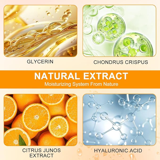 LAVONE Eye Mask - 30 Pairs Vitamin C Under Eye Patches Skin Care Products - Eye Masks Skincare for Dark Circles and Puffiness, Reduce Wrinkles, Eye Bags and Fine Lines, for Women and Man - Orange
