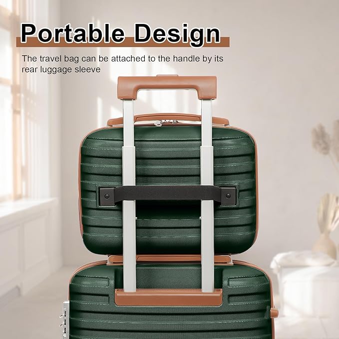 Joyway Carry on 20Inch &24 Inch Checked Luggage Set, 2-Piece Expandable Suitecase Set with Spinner Wheel, Hard Shell Suitcase with TSA Lock(Green)