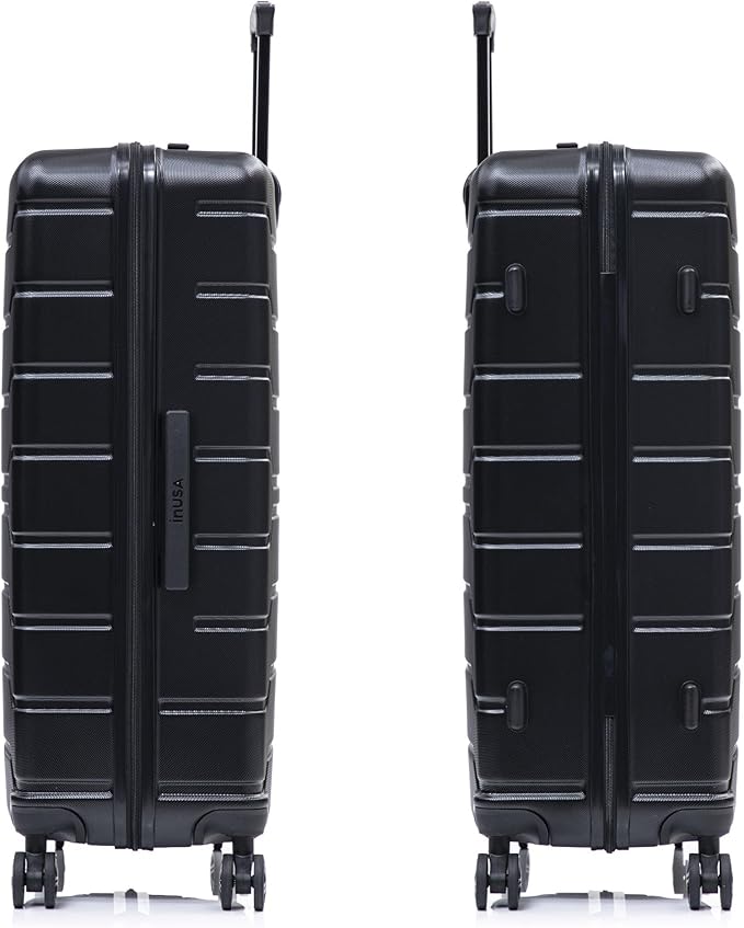 InUSA TREND Luggage with Spinner Wheels | Durable lightweight Hardside Suitcase, Travel Bag with Handle and Trolley | 32-inch Extra-Large Checked luggage | Black
