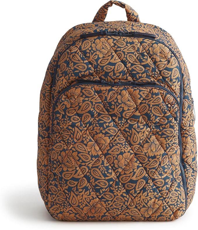 Vera Bradley Women's Featherweight Westover Hybrid Backpack, Lotus Montage Roasted Pecan, One Size
