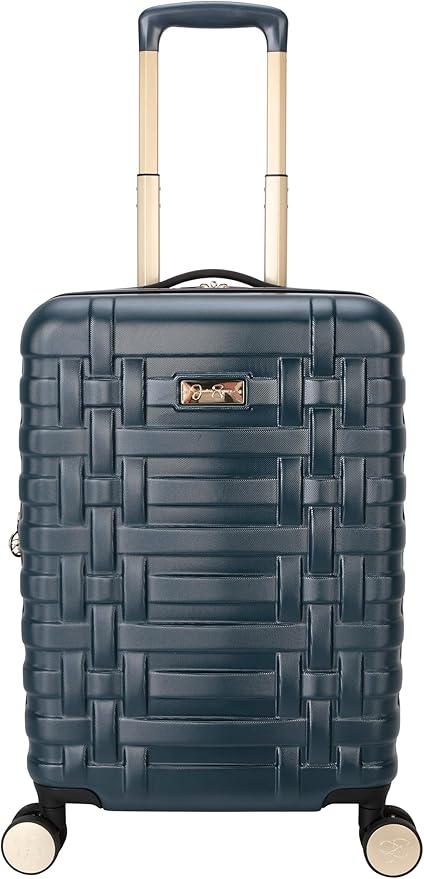 Jessica Simpson Taffeta 2-Piece Set (20"& 28") Expandable 8-Wheel Spinner Large Checked Luggage Suitcase, Magical Forest