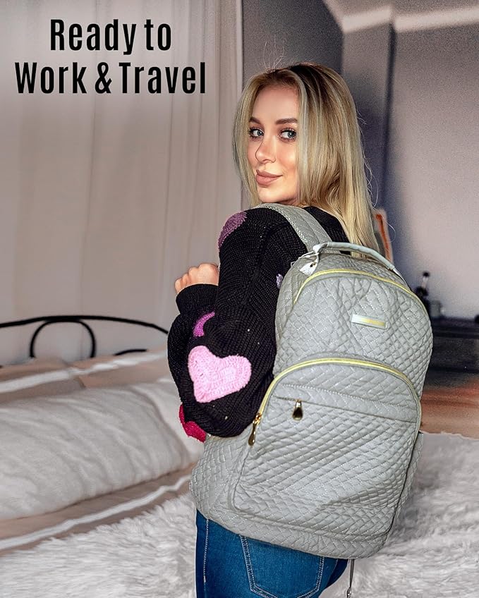 LIGHT FLIGHT Women Backpack for Work Laptop Backpack Women Travel Backpack Laptop Bag 15.6'' Laptop backpack