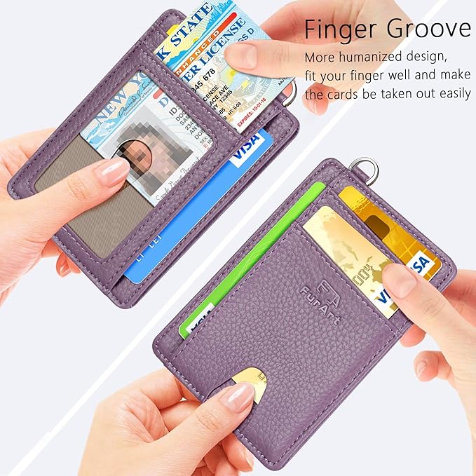 FurArt Slim Minimalist Wallet, Front Pocket Wallets, RFID Blocking, Credit Card Holder for Men