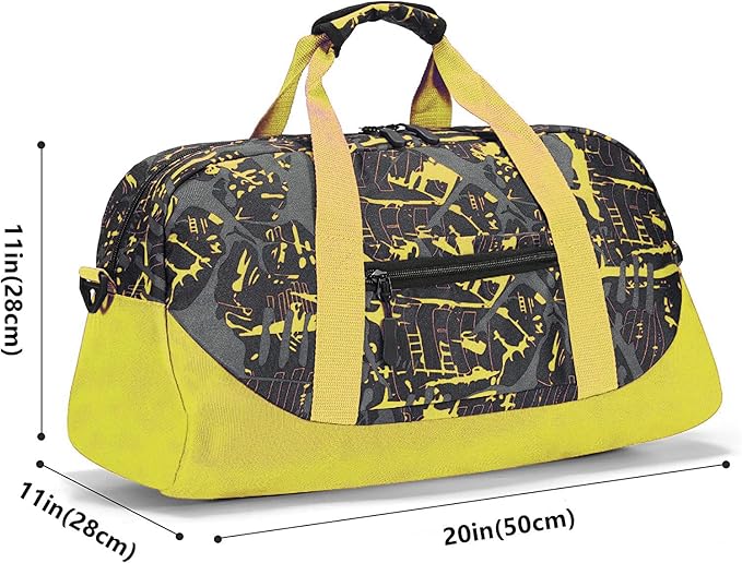 Stumdo Kids Overnighter Duffel Bags for kids, Carry-On Size & Ideal for School Practice or Overnight Travel Weekender Tote for Travel Gym Sport bag for Boys & Girls (11tyhuang)
