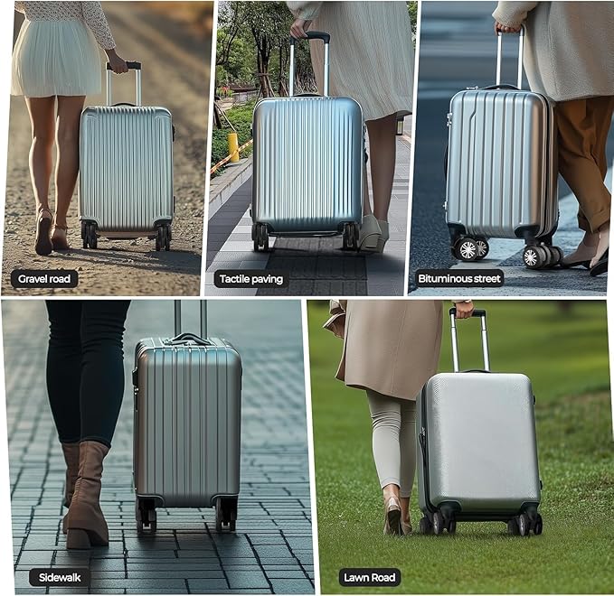 10 Pcs Luggage Wheel Covers for Suitcase, 8+2 Bonus Spares Anti-Noise Silicone Spinner Wheel Protectors, Fits 2-2.4 Inch Double Wheels, Wear-Resistant Quiet Travel Accessories (Grey)