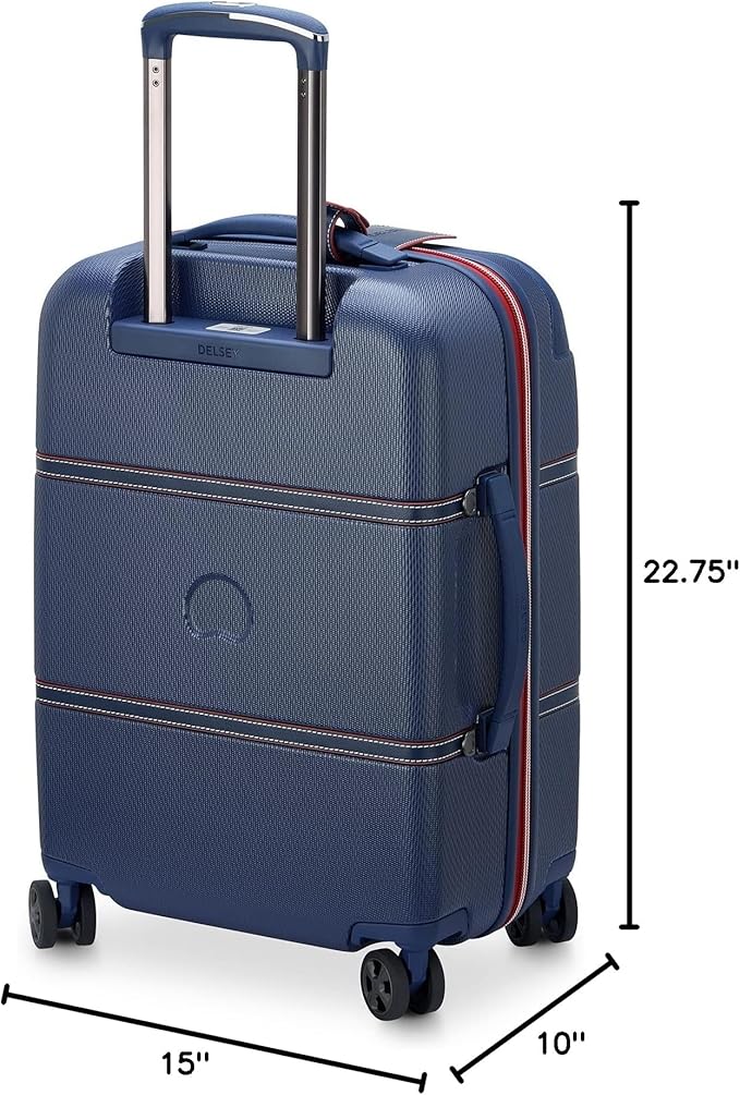 DELSEY PARIS Chatelet Air 2.0 Hardside Luggage with Spinner Wheels, Navy, Carry on Plus 20 Inch