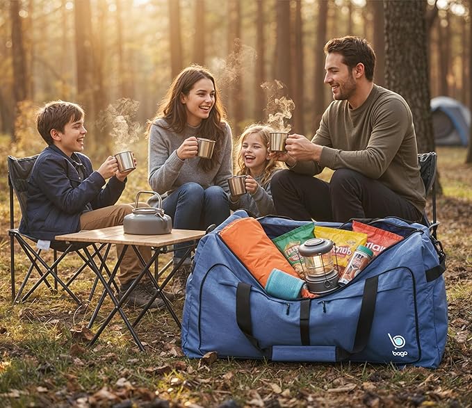 Bago Extra Large Duffle Bag for Travel Women & Men. Durable, Lightweight, Foldable Travel Duffel Bags For Traveling Women. 120L Duffle Bags Use As a Weekender Bag with Shoe Compartment, Checked Duffel