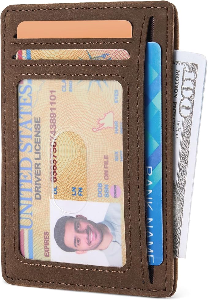 Espera Slim Minimalist Front Pocket Wallet for Men, RFID Blocking Credit Card Holder, Thin Travel ID Card Case, Gifts for Men