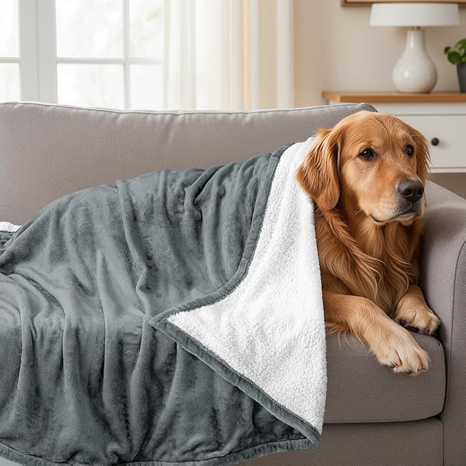 Utopia Bedding Sherpa Blanket California King Size (Cool Grey, 102x96 Inches) - Soft Lightweight Plush Fleece Reversible Blanket for Bed, Sofa, Couch, Camping and Travel