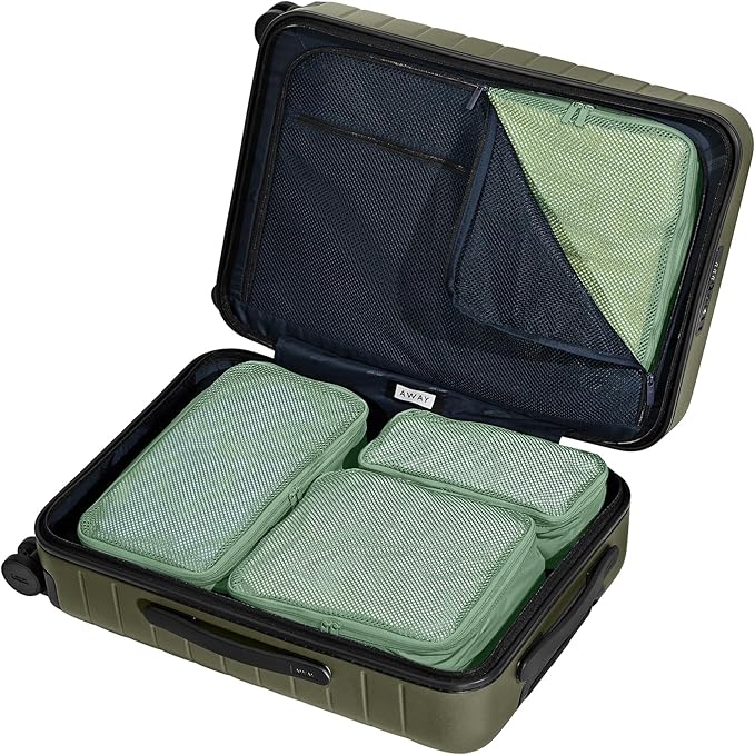 Away Insider Packing Cubes Set of 4 – Lightweight Travel Organizers for Luggage, Suitcases & Carry-On Bags, Sea Green