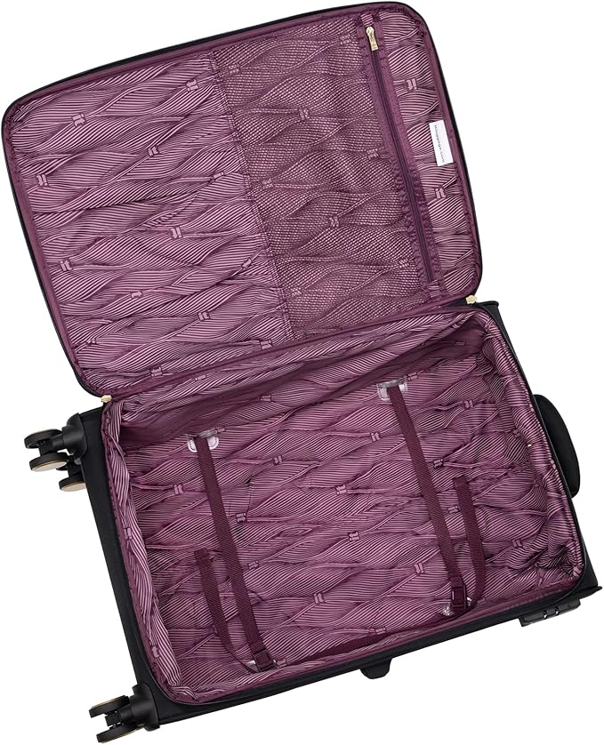 It Luggage Glimmering 28" Softside Checked 8 Wheel Expandable Spinner, Black