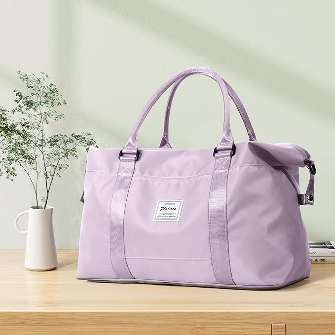 HYC00 Travel Duffel Bag,Carry-on Overnight Weekender Bags for Women,Sports Tote Gym Bag with Wet Pocket