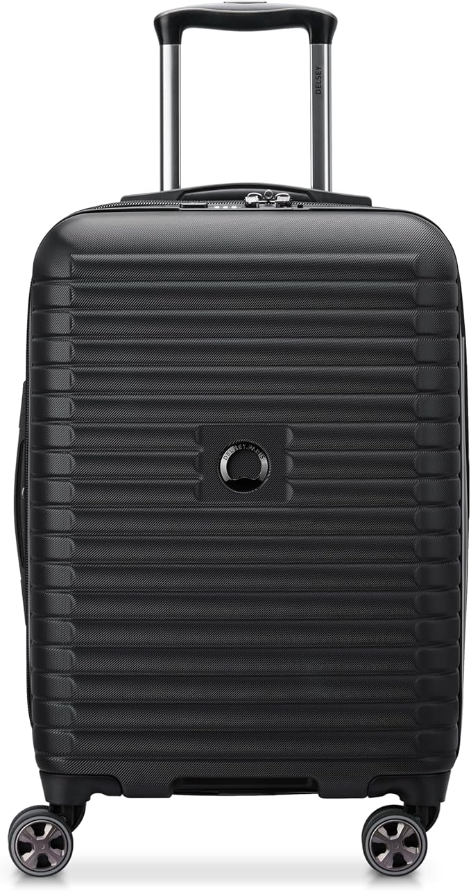 DELSEY PARIS Cruise 3.0 Hardside Expandable Luggage with Spinner Wheels, Black, Carry on 20 Inch