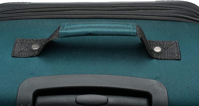 U.S. Traveler Aviron Bay Expandable Softside Luggage with Spinner Wheels, Teal, Carry-on 23-Inch
