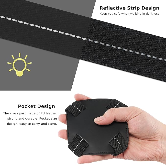 Travelkin Luggage Straps - Bungees for Suitcases, Add a Bag, Travel Bag Bungee Belt for Luggage Carry On (Black 2 Pack)