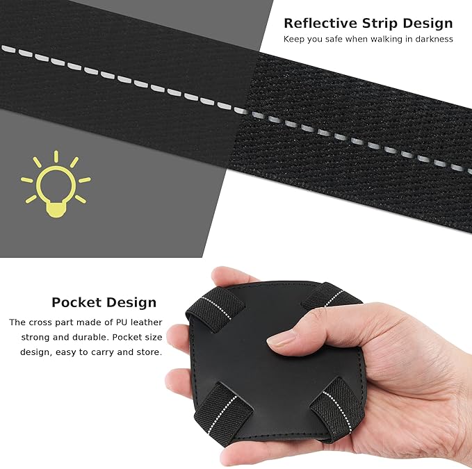 Travelkin Luggage Straps for Suitcases, Luggage Bungee Straps for Attaching Bags, Travel Essentials for Suitcases Add a Bag (Black)