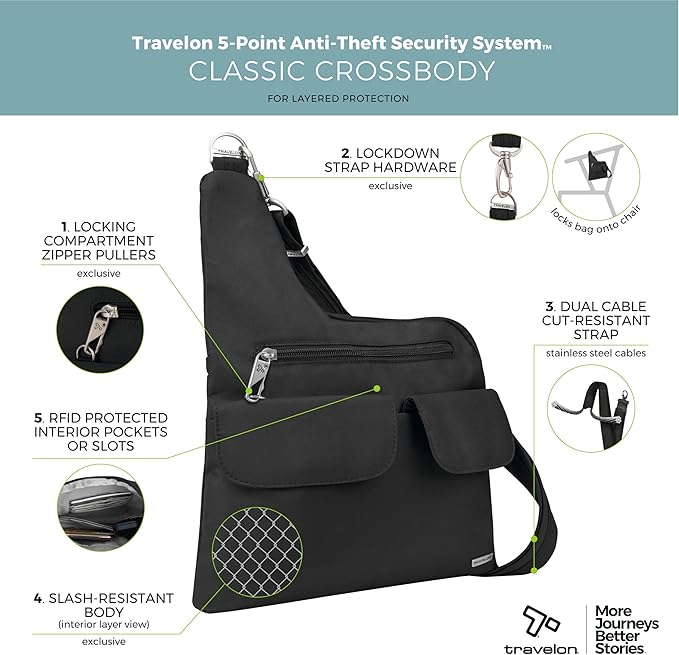 Travelon Anti-Theft Classic Crossbody Bag