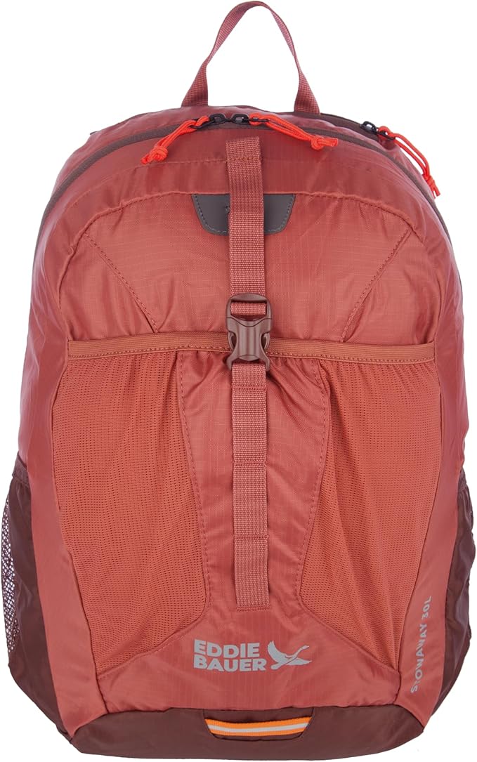 Eddie Bauer Stowaway Packable Backpack | Travel | Outdoor | Lightweight | Foldable | Durable | Ripstop Polyester | 30L - Maroon